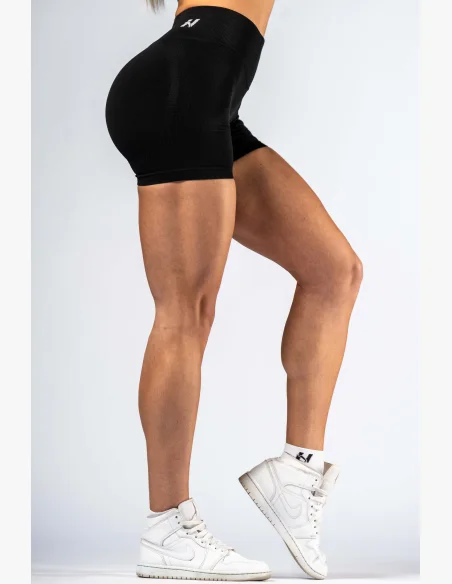 NEBBIA High-waist push-up šortky POWER čierne
