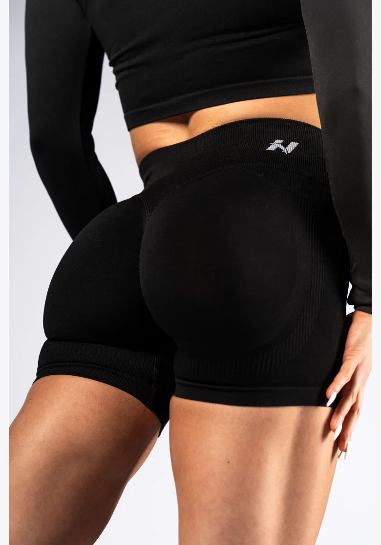 NEBBIA High-waist push-up šortky POWER čierne