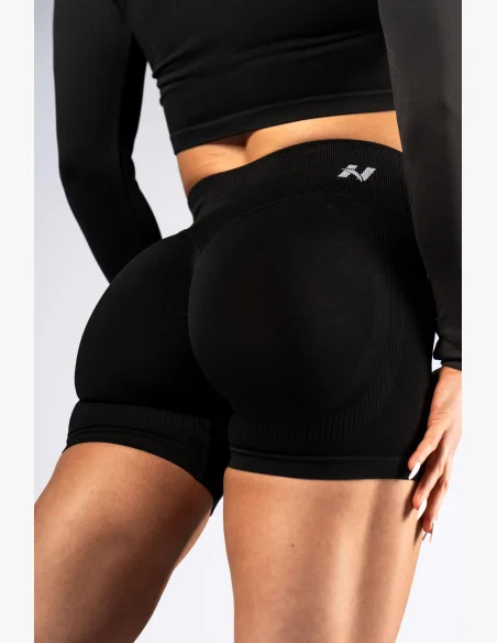 NEBBIA High-waist push-up šortky POWER čierne