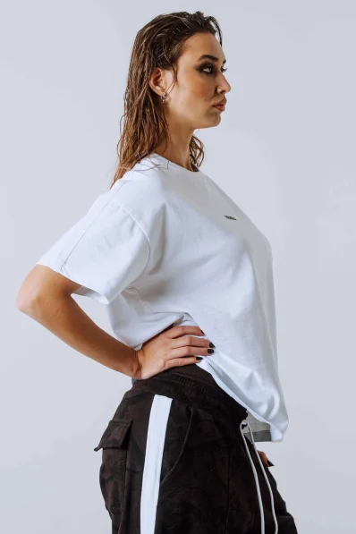 NEBBIA Relaxed fit tričko POWER biela 2
