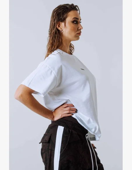 NEBBIA Relaxed fit tričko POWER biela