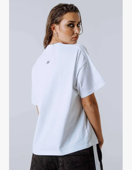 NEBBIA Relaxed fit tričko POWER biela