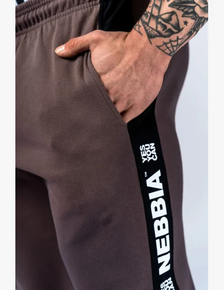 NEBBIA Tepláky HERO hnedé