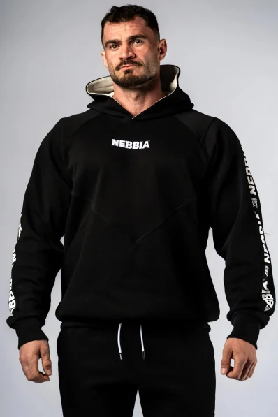 NEBBIA Mikina s kapucňou HERO čierna