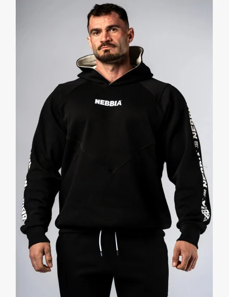 NEBBIA Mikina s kapucňou HERO čierna