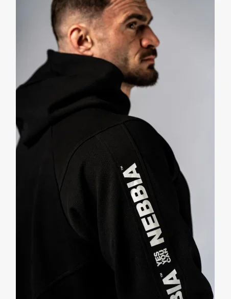 NEBBIA Mikina s kapucňou HERO čierna