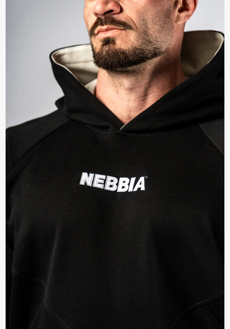 NEBBIA Mikina s kapucňou HERO čierna