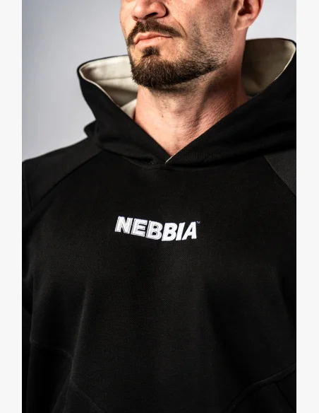NEBBIA Mikina s kapucňou HERO čierna