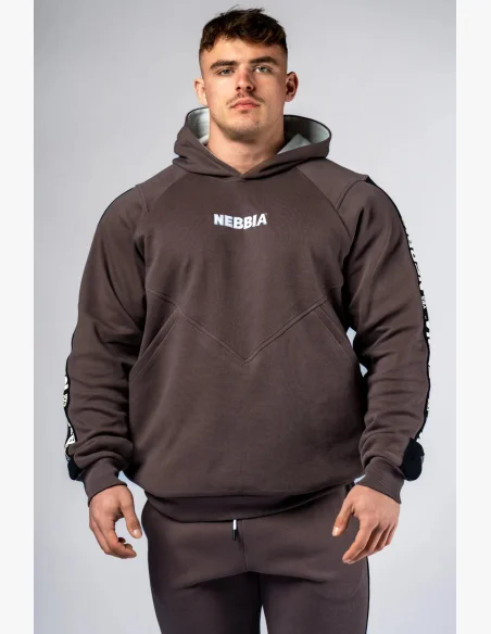 NEBBIA Mikina s kapucňou HERO hnedá