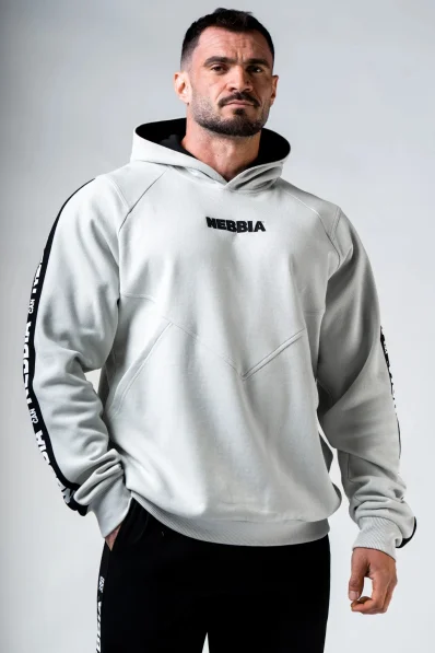 NEBBIA Mikina s kapucňou HERO sivá
