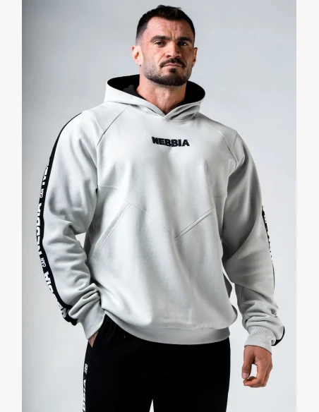 NEBBIA Mikina s kapucňou HERO sivá