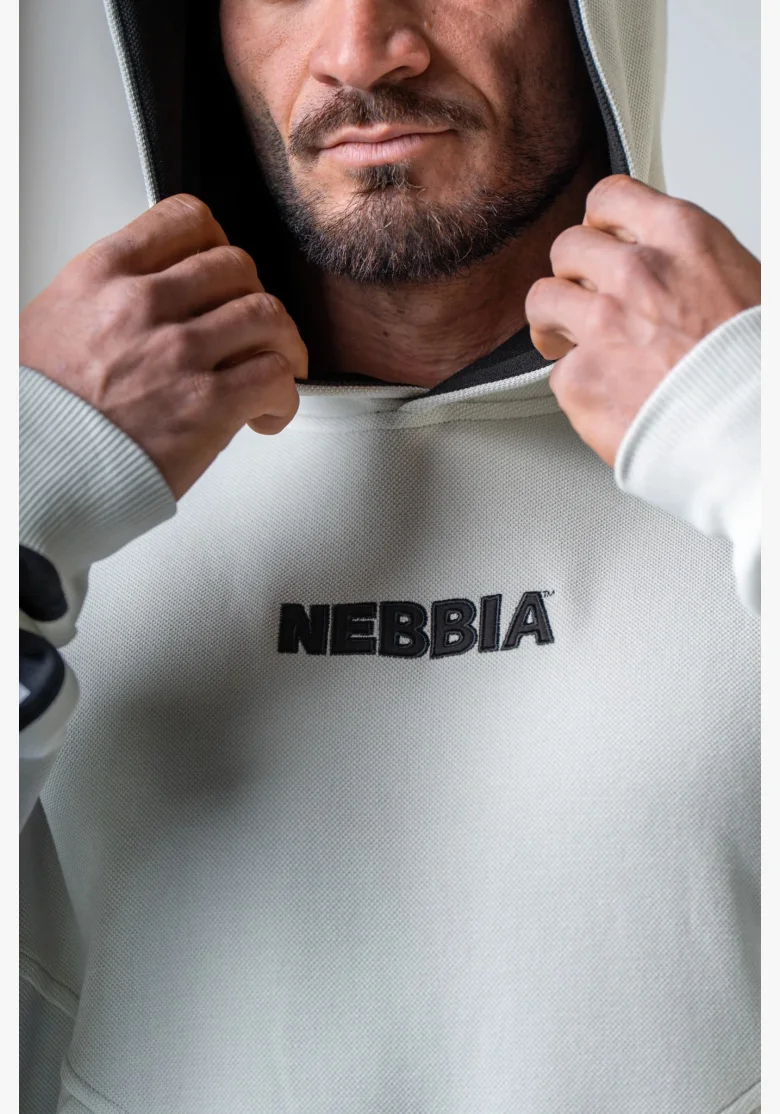 NEBBIA Mikina s kapucňou HERO sivá
