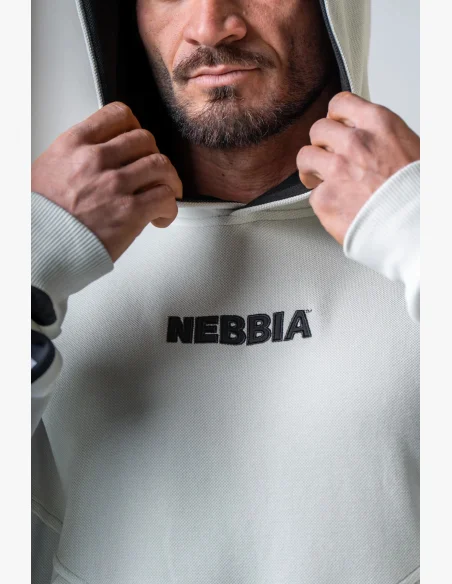 NEBBIA Mikina s kapucňou HERO sivá