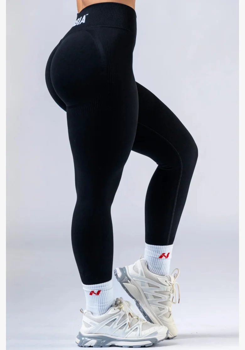 NEBBIA High-waist push-up legíny POWER čierna