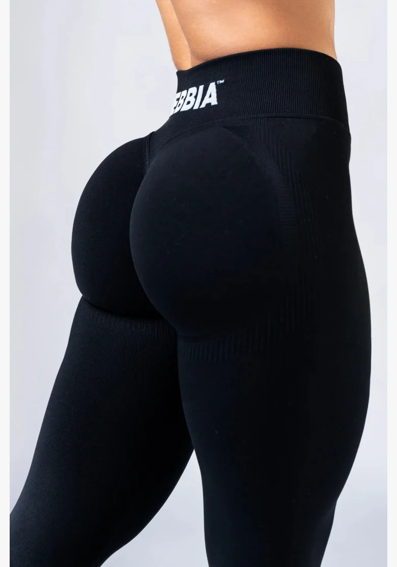 NEBBIA High-waist push-up legíny POWER čierna