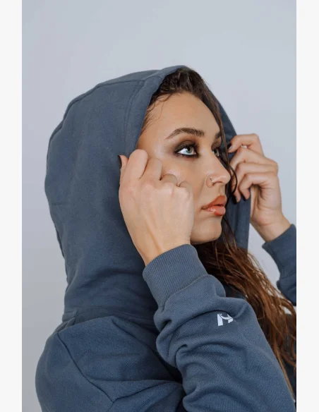 NEBBIA Mikina na zips s kapucou POWER sivá