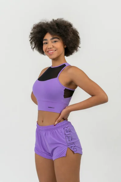 NEBBIA Crop top tričko CONFIDENCE čierna