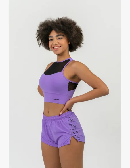 NEBBIA FIT Activewear vystužená športová podprsenka lila