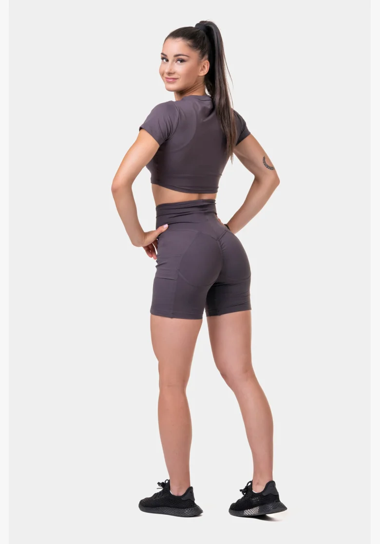NEBBIA Fit & Smart dámske cyklistické šortky marron