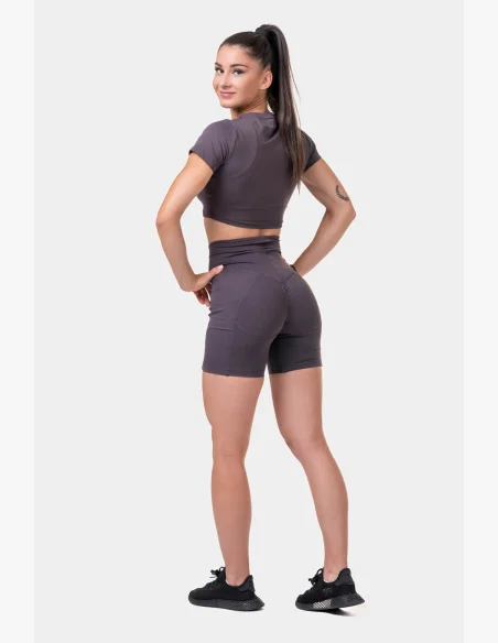 NEBBIA Fit & Smart dámske cyklistické šortky marron
