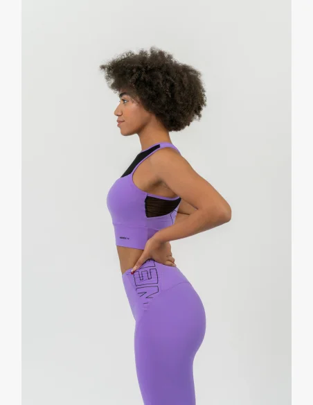 NEBBIA FIT Activewear vystužená športová podprsenka lila