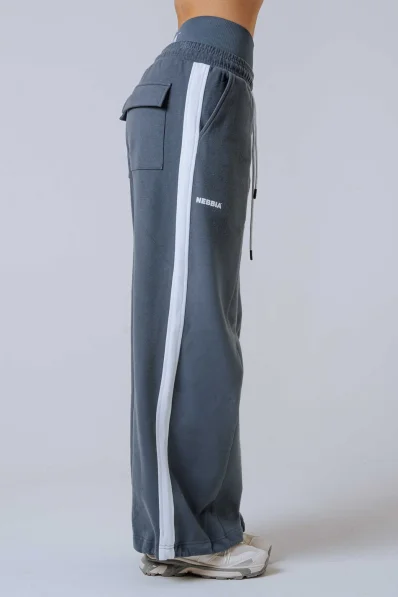 NEBBIA Oversized tepláky POWER sivé 2