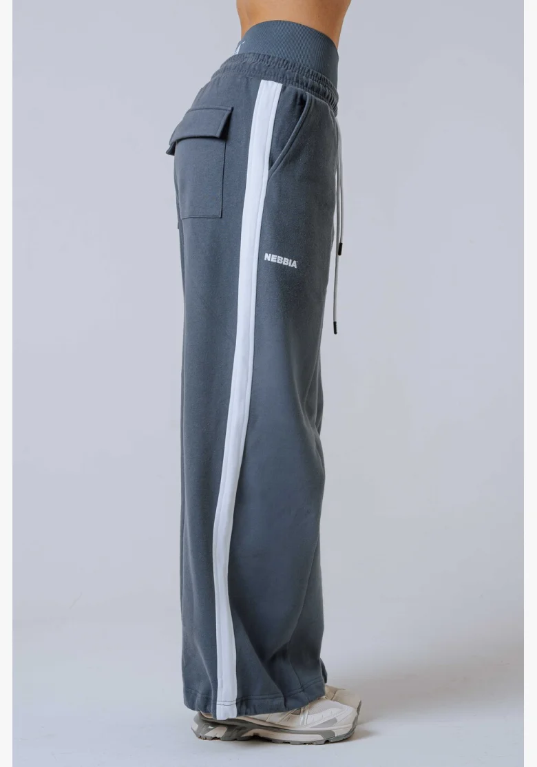 NEBBIA Oversized tepláky POWER sivé