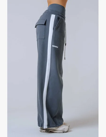 NEBBIA Oversized tepláky POWER sivé