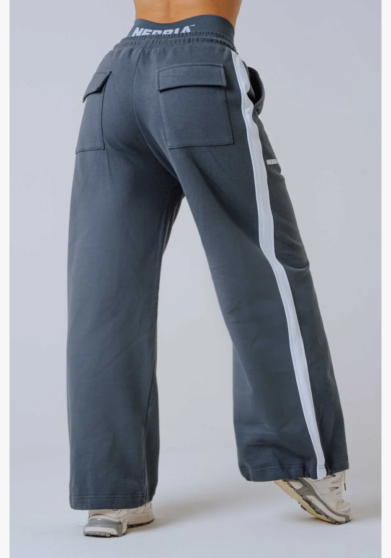 NEBBIA Oversized tepláky POWER sivé