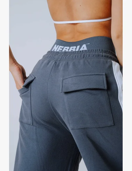 NEBBIA Oversized tepláky POWER sivé