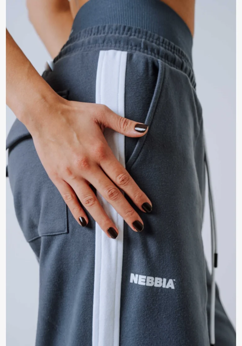 NEBBIA Oversized tepláky POWER sivé