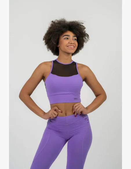 NEBBIA FIT Activewear vystužená športová podprsenka lila