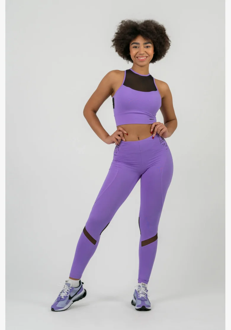 NEBBIA FIT Activewear vystužená športová podprsenka lila