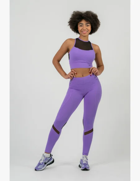 NEBBIA FIT Activewear vystužená športová podprsenka lila