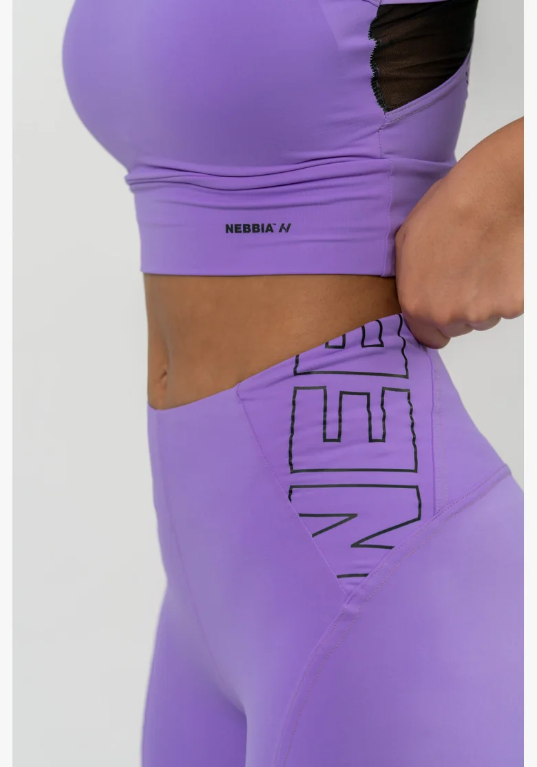 NEBBIA FIT Activewear vystužená športová podprsenka lila