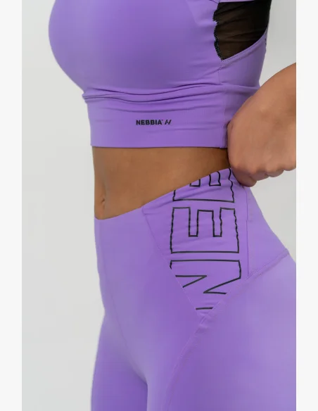 NEBBIA FIT Activewear vystužená športová podprsenka lila