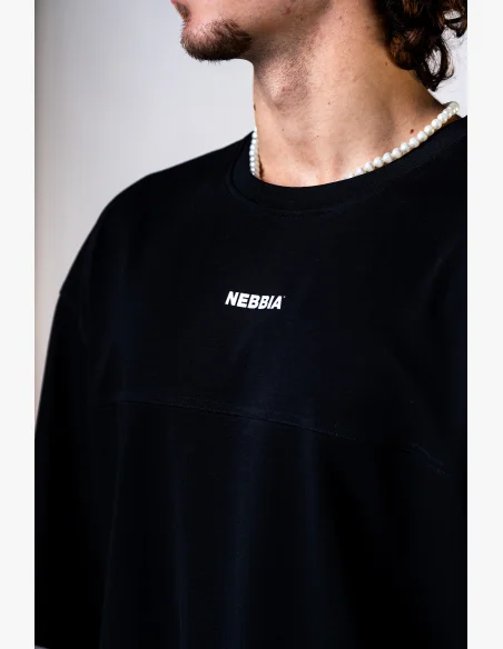 NEBBIA Oversized tričko POWER čierne