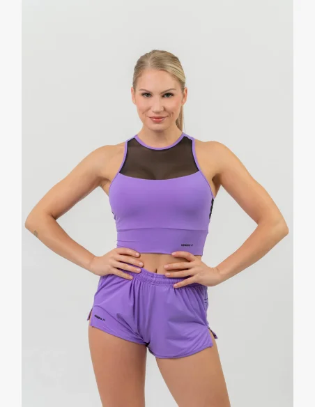 NEBBIA FIT Activewear vystužená športová podprsenka lila