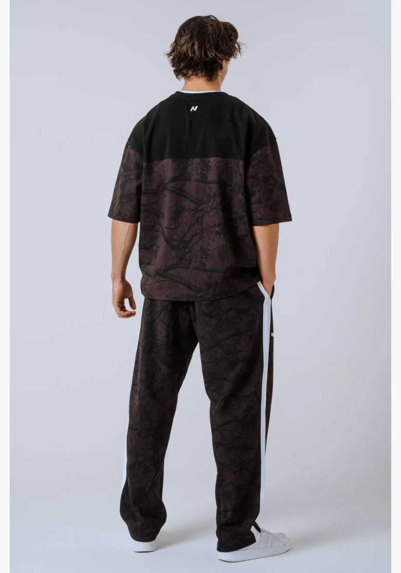 NEBBIA Oversized tričko POWER Camo tmavé