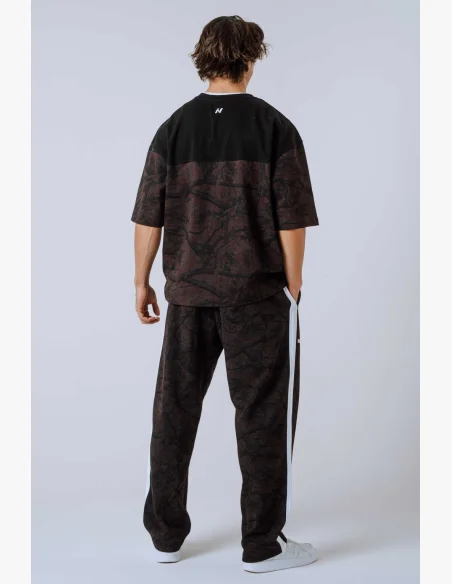 NEBBIA Oversized tričko POWER Camo tmavé