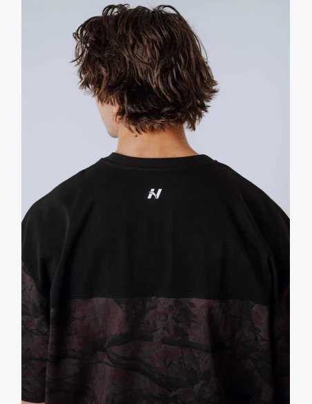 NEBBIA Oversized tričko POWER Camo tmavé