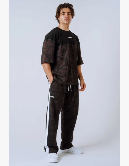 NEBBIA Oversized tričko POWER Camo tmavé