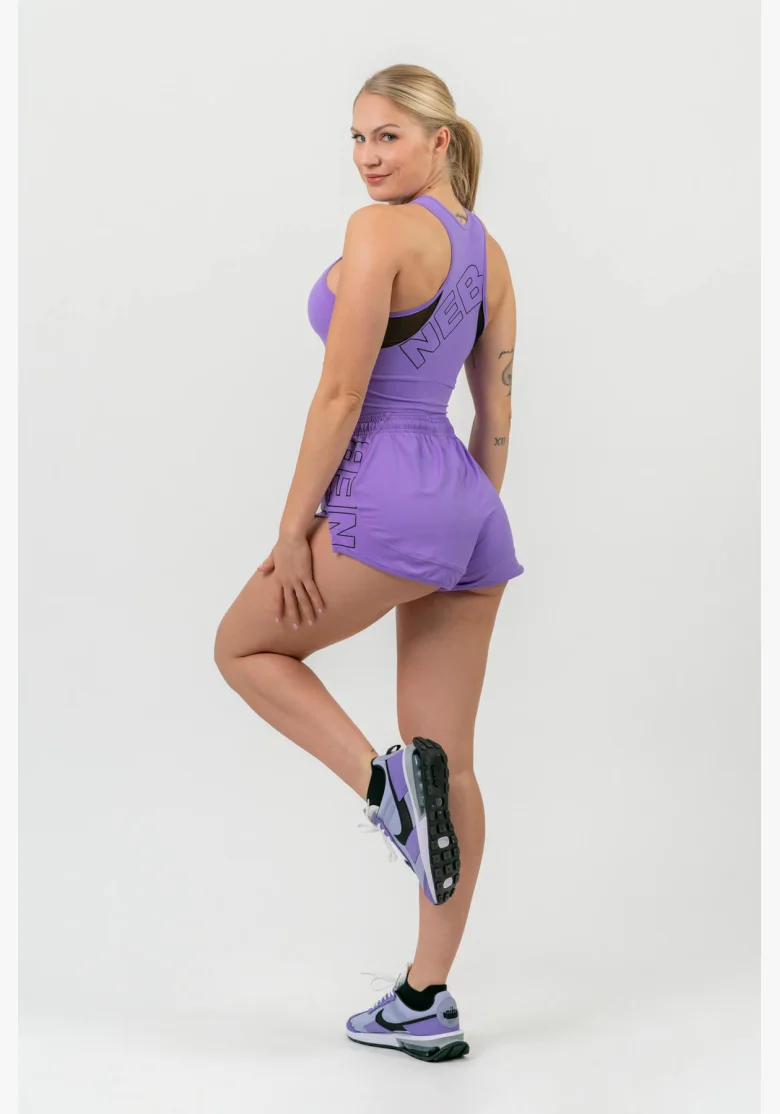 NEBBIA FIT Activewear vystužená športová podprsenka lila