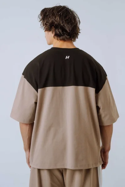 NEBBIA Oversized tričko POWER béžové 2