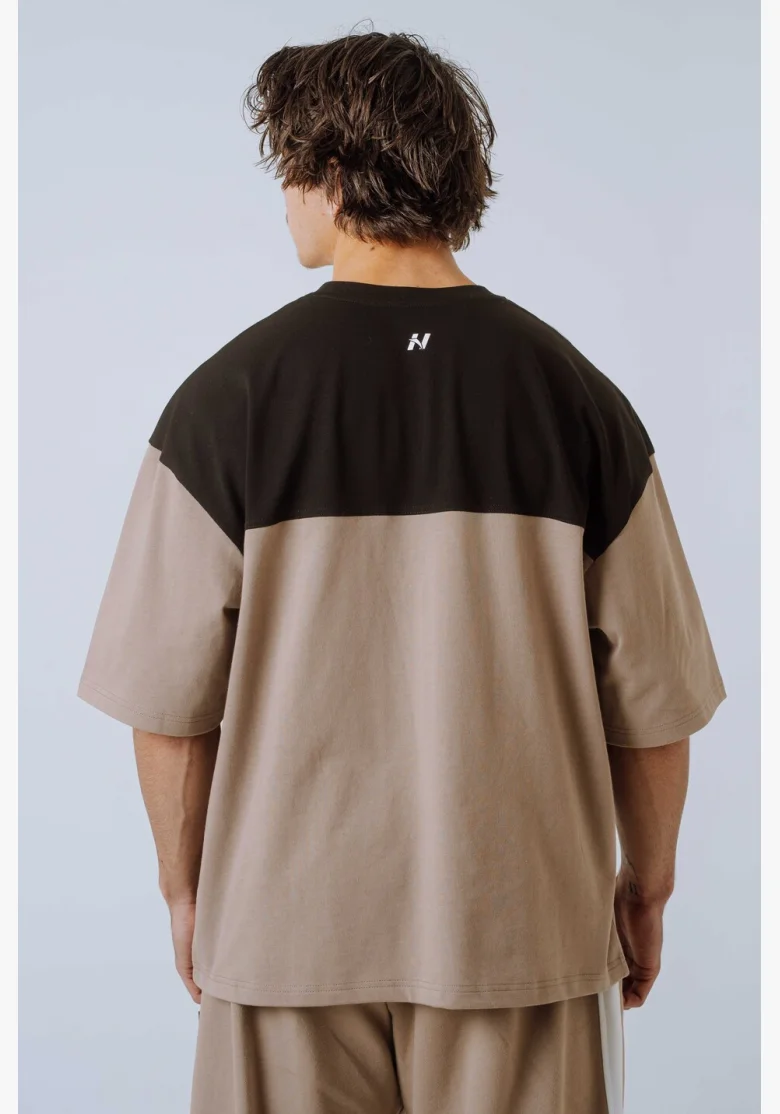 NEBBIA Oversized tričko POWER béžové