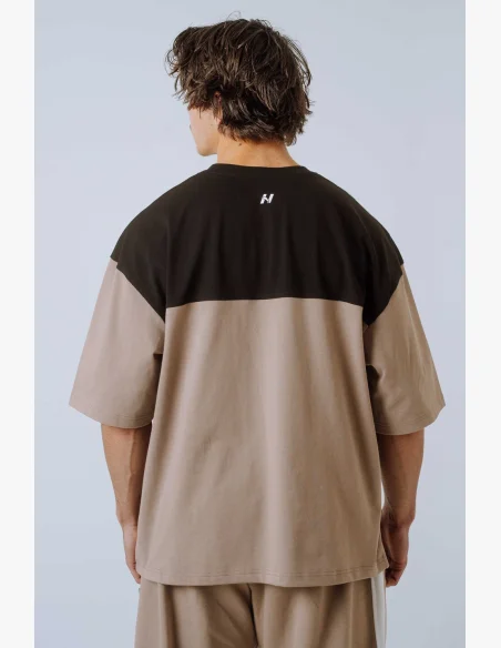 NEBBIA Oversized tričko POWER béžové