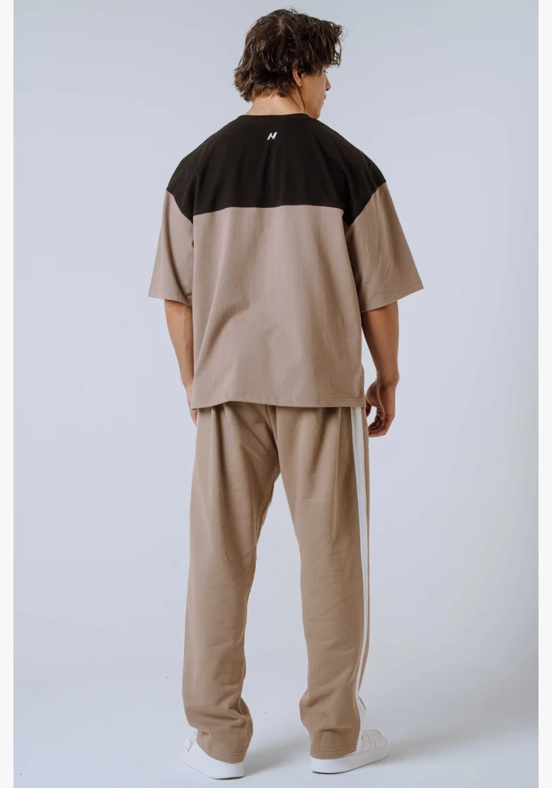 NEBBIA Oversized tričko POWER béžové