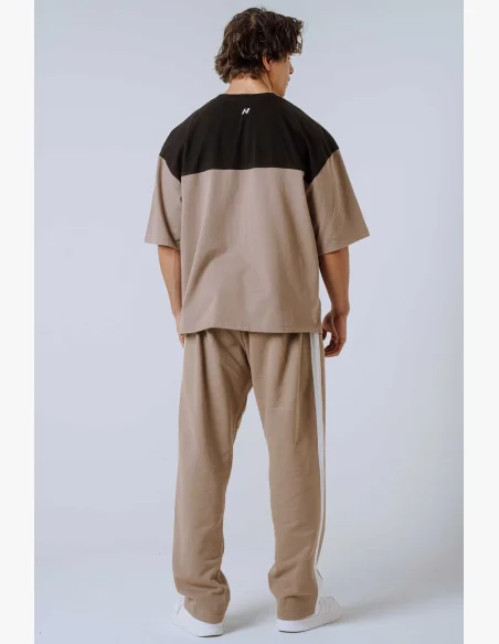 NEBBIA Oversized tričko POWER béžové