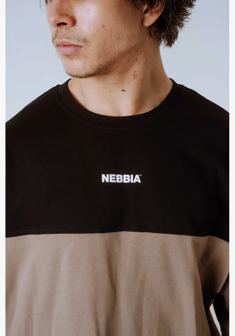 NEBBIA Oversized tričko POWER béžové