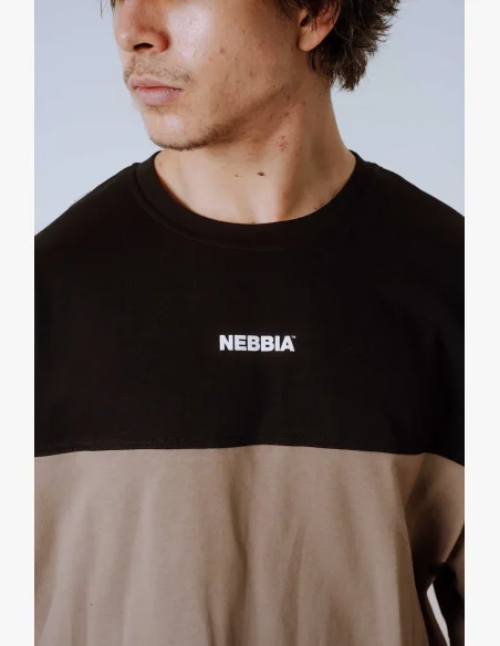NEBBIA Oversized tričko POWER béžové